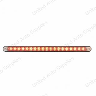 19 LED 12" Reflector Light Bar With Black Housing - Red LED/Clear Lens