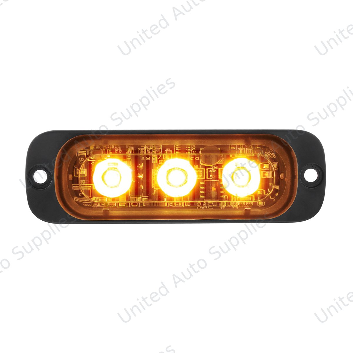 3 High Power LED Super Thin Warning Light - Amber LED (Bulk)
