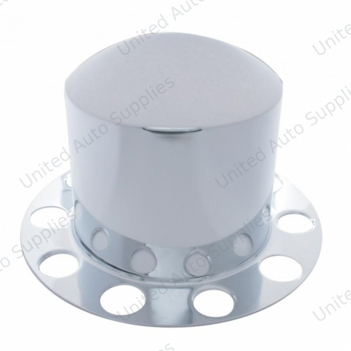Stainless Dome Rear Axle Cover 2PC Kit For 1-1/2" Nut Cover - Aluminum Wheel