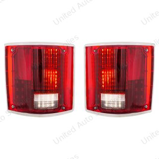 LED Sequential Tail Light Set With Trim For 1973-1987 Chevy & GMC Truck (Pair)