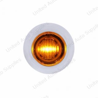 3 LED Dual Function 3/4" Mini Light With Bezel (Clearance/Marker) - Amber LED/Amber Lens