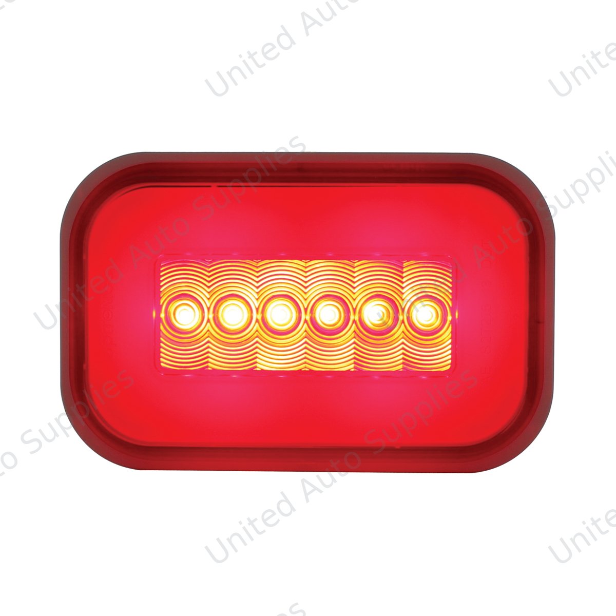 GloLight 14 LED Rectangular Stop/Turn/Tail Light - Red LED/Red Lens (Bulk)