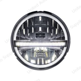 ULTRALIT - 20 High Power LED 5-3/4" Motorcycle Headlight With LED DRL/Position Light - Black