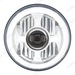 ULTRALIT - High Power LED 7" Projection Headlight With Dual Color LED Position Halo Ring