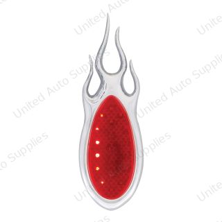 1938-39 Ford Car Style LED Sequential Tail Light With Chrome Flush Mount Flame Bezel