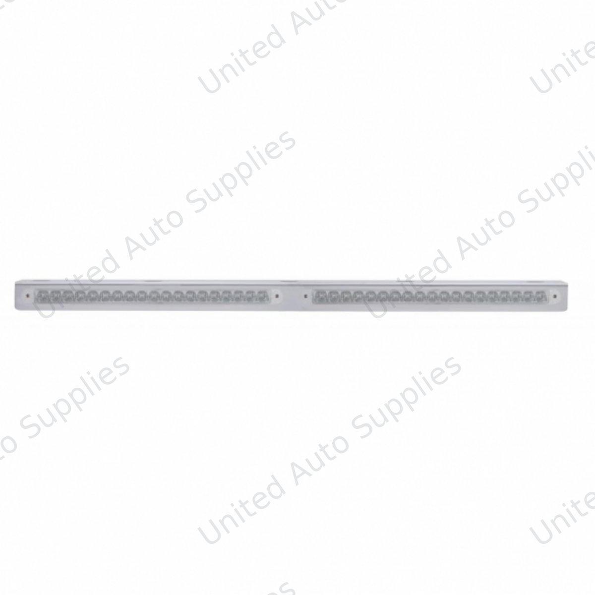 25-5/16" Stainless Light Bracket With 2X 19 LED 12" Light Bars - Amber LED/Clear Lens