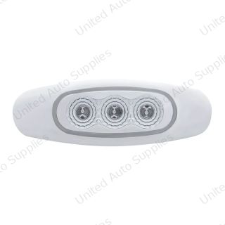 3 LED Reflector Light (Clearance/Marker) - Amber LED/Clear Lens (Bulk)