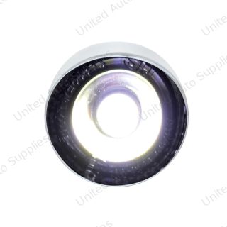 3 High Power LED 1" Clearance/Marker Light With Visor - White LED/Clear Lens