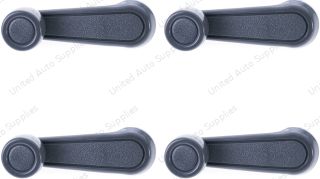 Window Crank Handle (4pcs) Plastic Gray for 1990-1992 Daihatsu Rocky; 1990-1995 Toyota 4Runner; 1988-2026 Toyota Corolla