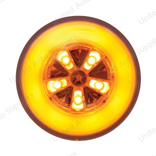GloLight 18 LED 4" Round Turn Signal Light - Amber LED & Amber Lens - Amber LED/Amber Lens (Bulk)