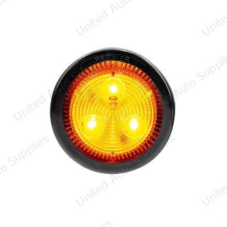 3 LED 2" Round Low Profile Light Kit (Clearance/Marker) - Amber LED/Lens