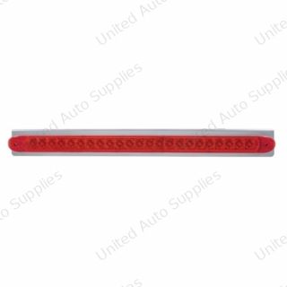 17-5/16" Stainless Reflector Light Bracket With 23 LED 17-1/4" Reflector Light Bar - Red LED/Red Lens