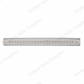 17-5/16" SS Reflector Light Bracket With 23 LED 17-1/4" Reflector Light Bar -Red LED/Clear Lens