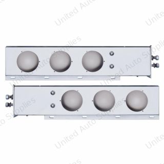 2" Bolt Pattern 430 SS Spring Loaded Light Bar With Three 4" Light Cutouts (Pair)