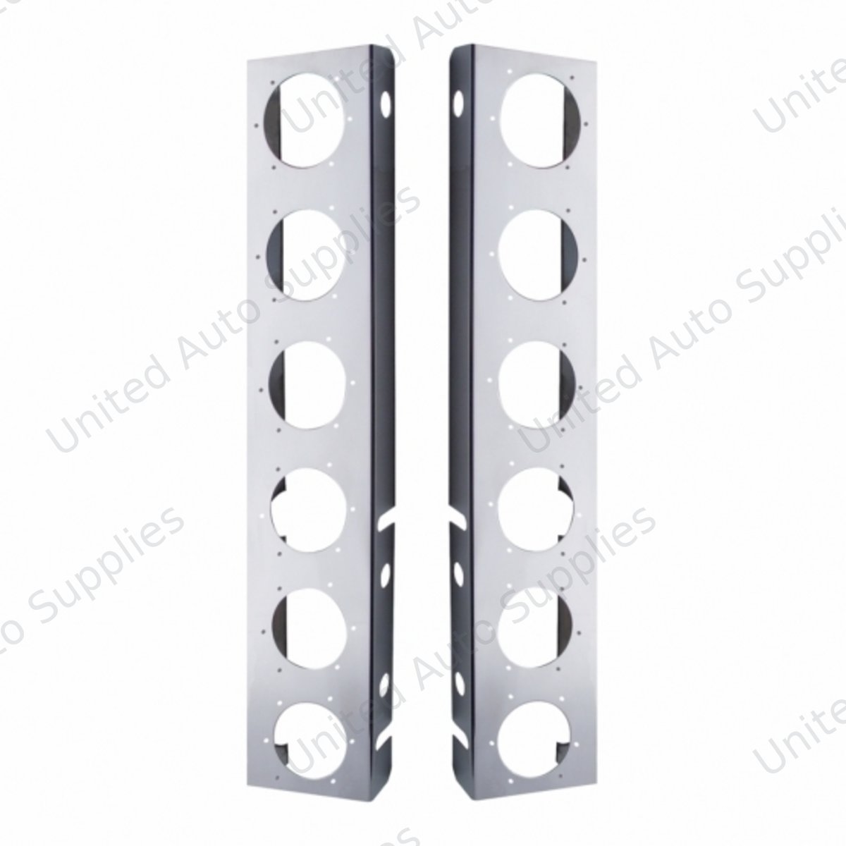 Peterbilt Stainless Front Air Cleaner Bracket Only - 12 Light Cutouts