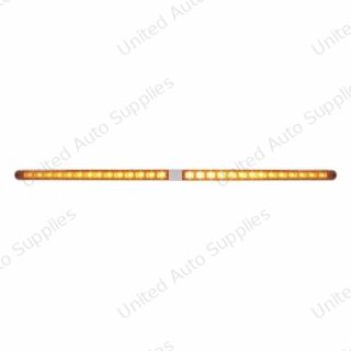 Dual 14 LED 12" Light Bars With Bezel - Amber LED/Amber Lens