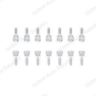 1/4"-20 Knurled Head Dash Screw For Peterbilt - Clear Crystal (14-Pack)