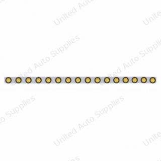 79-1/2" SS Bumper Light Bracket With 16X 7 LED 2" Reflector Light -Amber LED & Lens