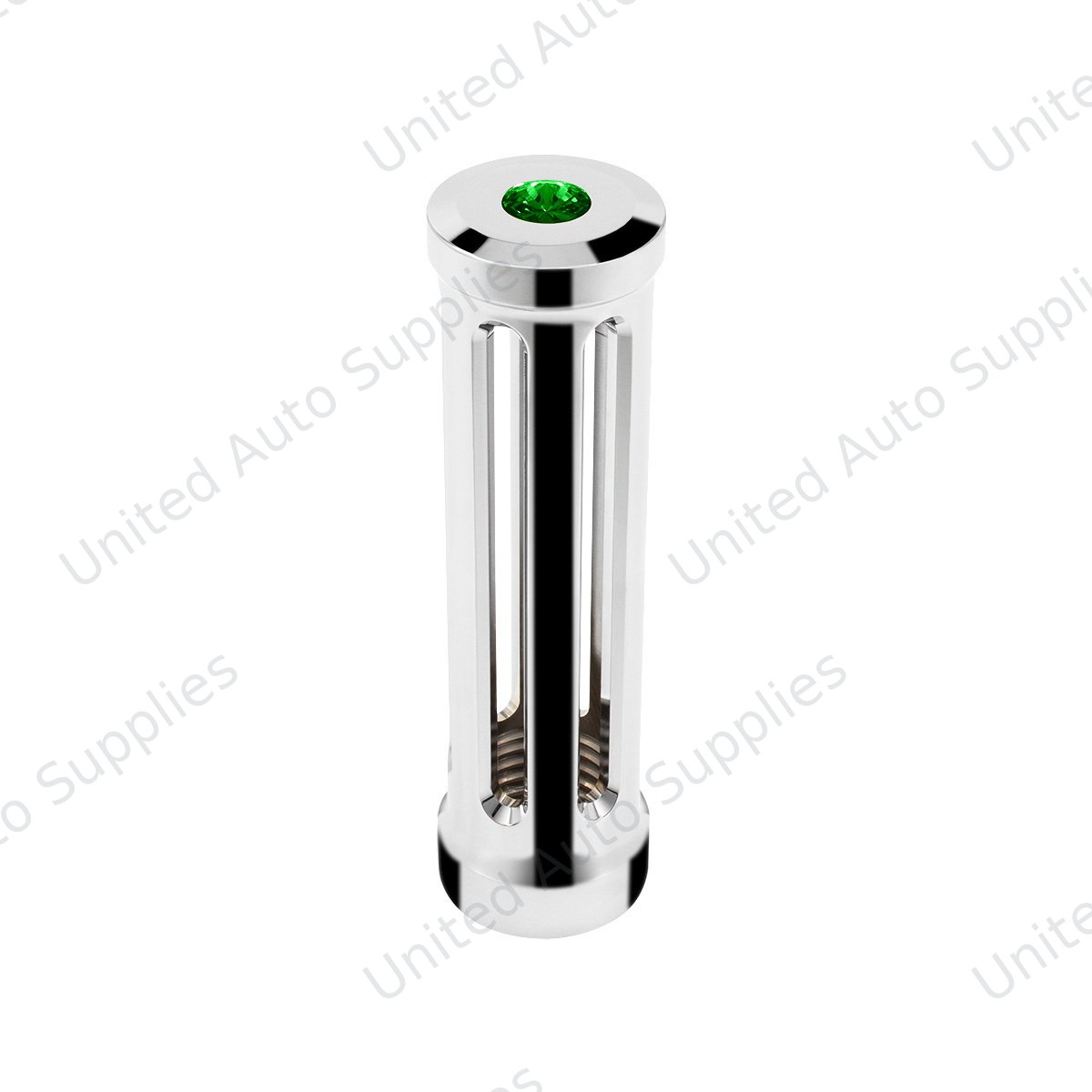 M30X3.5 Thread-On Sonoma Gearshift Knob-Dark Green Crystal/Chrome