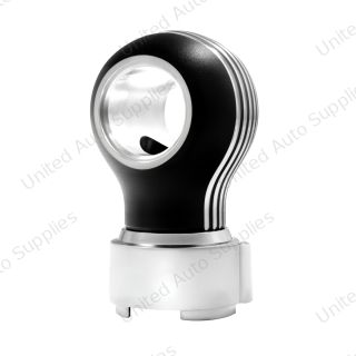 Thread-On Matte Black Carolina Gearshift Knob With LED 9/10 Speed Adapter-White LED