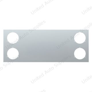 33-3/4" Stainless Steel Rear Center Light Panel With Four 4" Light Cutouts (No LP Holes)