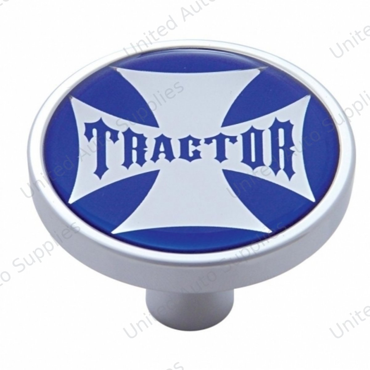 "Tractor" Short Air Valve Knob - Blue Maltese Cross Sticker