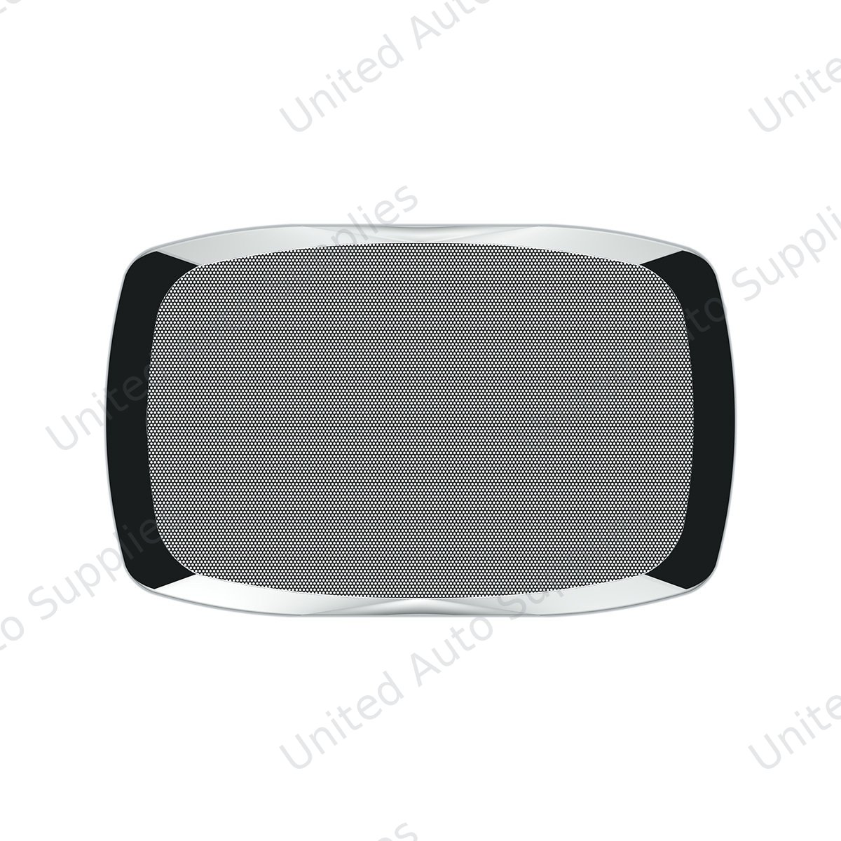 Chrome Rectangular Speaker Cover For Peterbilt 389 (2008+), 388 (2008-2014),& 335 (2006-2014)