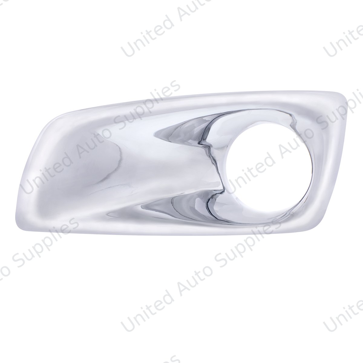 Chrome Plastic Fog Light Cover With Light Opening For 2007-2017 Kenworth T660 - Driver