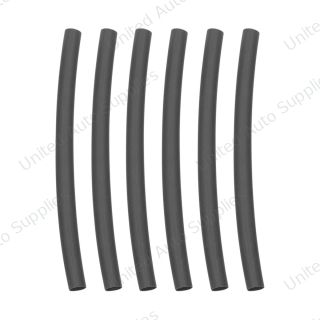 1/4" I.D. Black Heat Shrink Tubing, 4" Long (6-Pack)