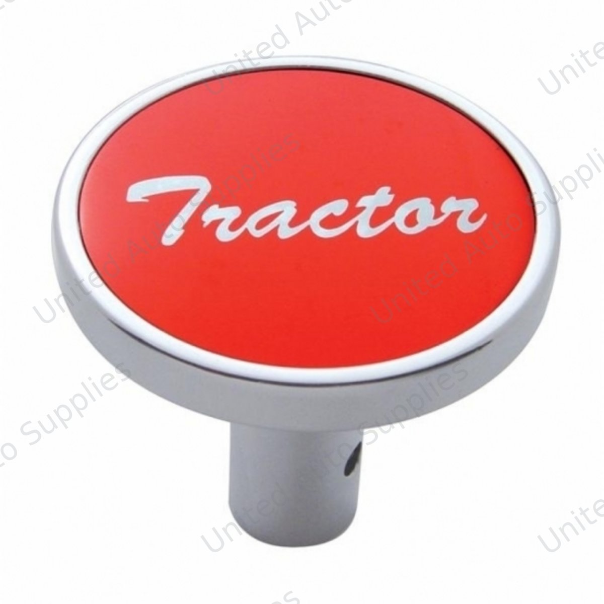 "Tractor" Long Air Valve Knob - Red Aluminum Sticker