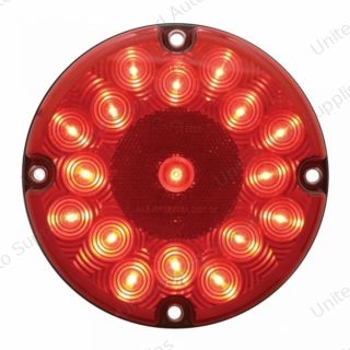 17 LED 7" Light (Stop, Turn & Tail) - Red LED/Red Lens (Bulk)