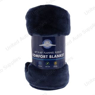 50" X 60" Flannel Fleece Comfort Blanket - Navy Blue
