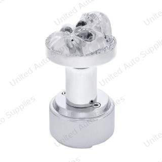 Skull Thread-On Shift Knob & Adapter For Eaton Fuller Style 9/10 Shifter - Chrome