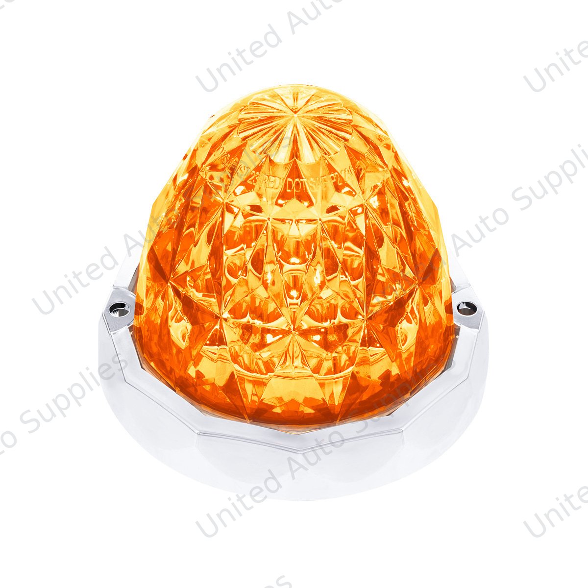 19 LED Dual Function Crystal Watermelon Light Kit With Bezel-Amber LED/Clear Lens