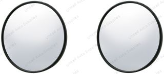 5" Black Smooth Mirror Head For 1947-1972 Chevrolet & GMC Truck (2pcs)
