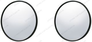5" Black Smooth Mirror Head For 1947-1972 Chevrolet & GMC Truck (2pcs)
