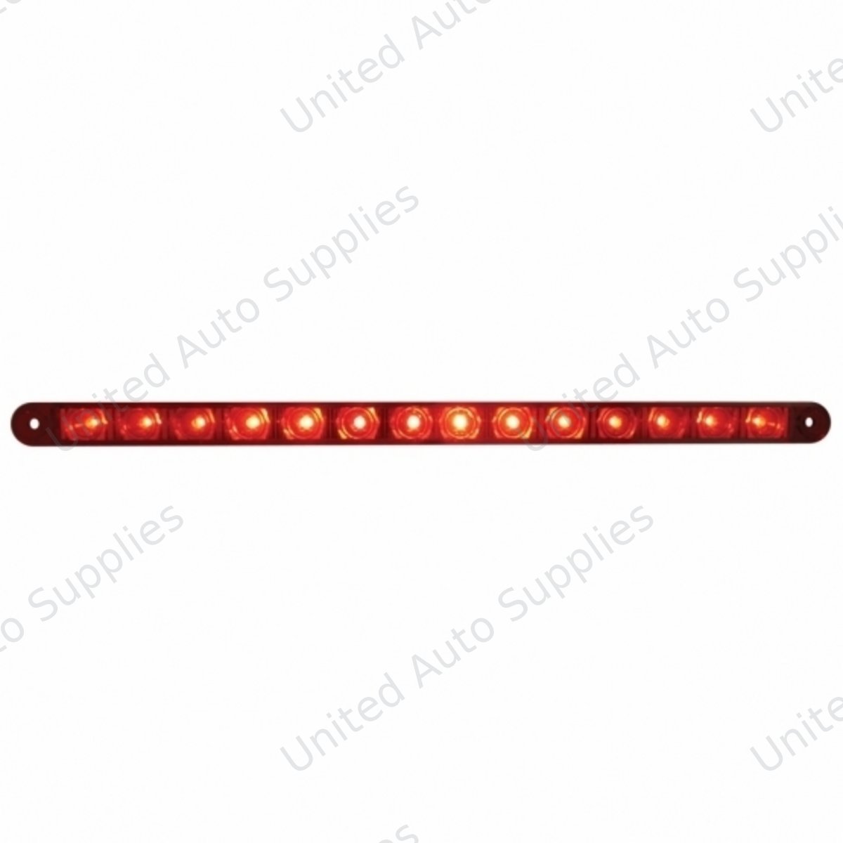 14 LED 12" Sequential Light Bar Only - Red LED/Red Lens (Bulk)