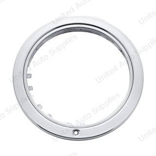 Stainless "Bullet" Headlight Bezel Without Turn Signal Cutout (Card)