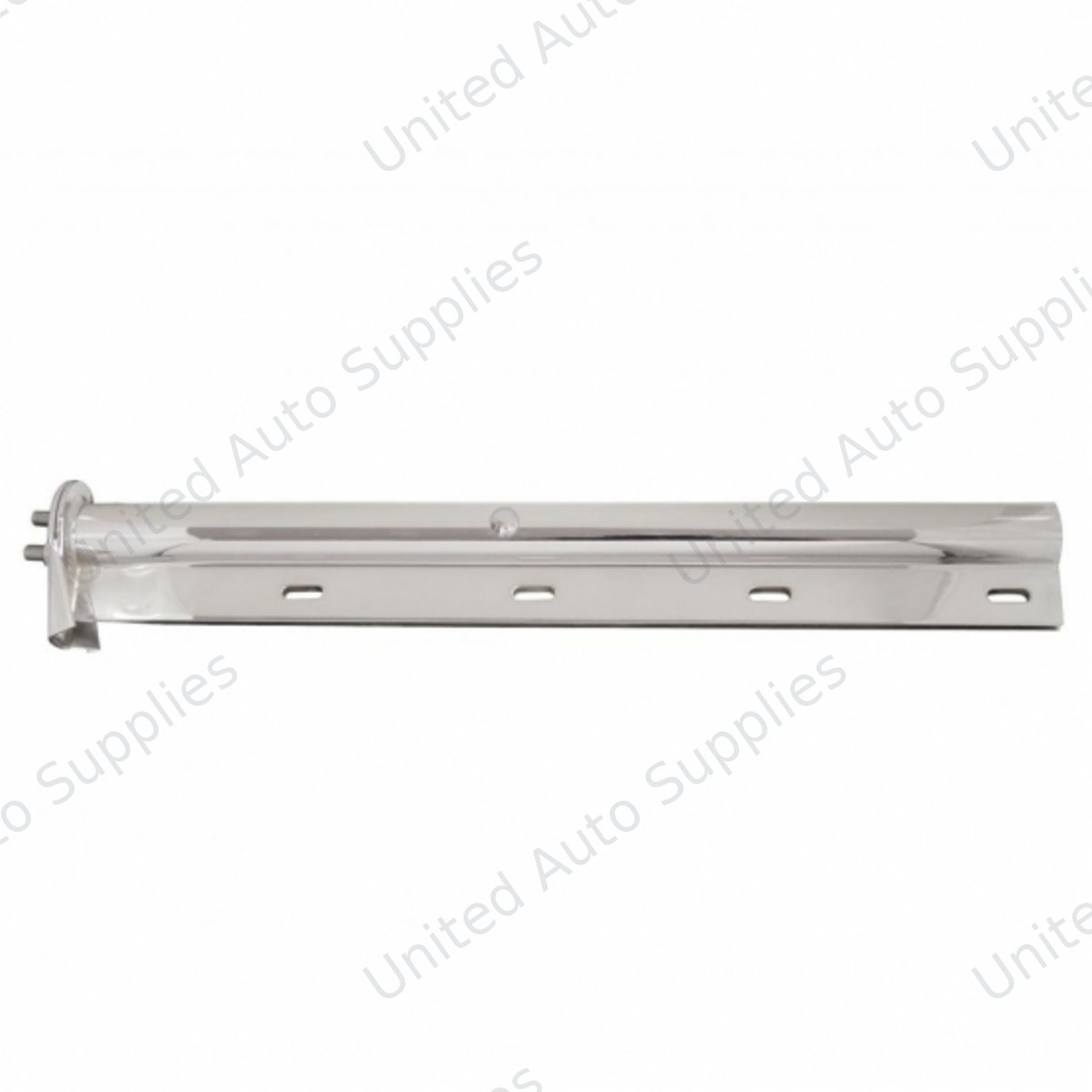30" Chrome Light Duty Mud Flap Hangers (Open End Cap) - 1-1/8" Bolt Pattern (Pair)