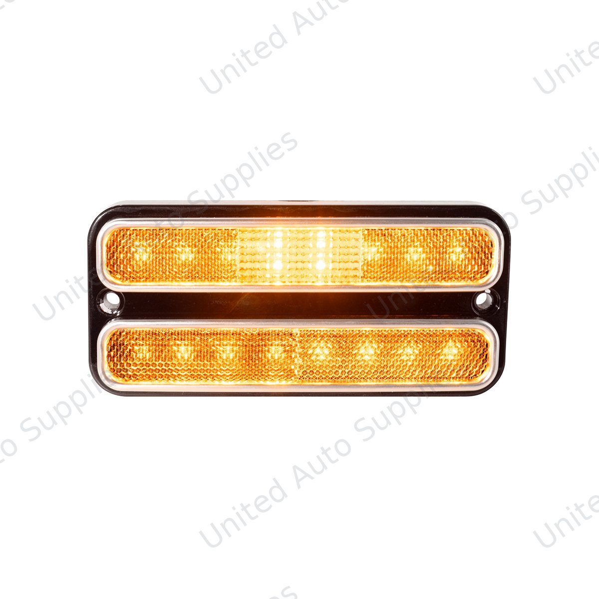 18 LED Side Marker Light With Stainless Steel Trim For 1968-1972 Chevrolet & GMC Truck-Amber LED/Clear Lens