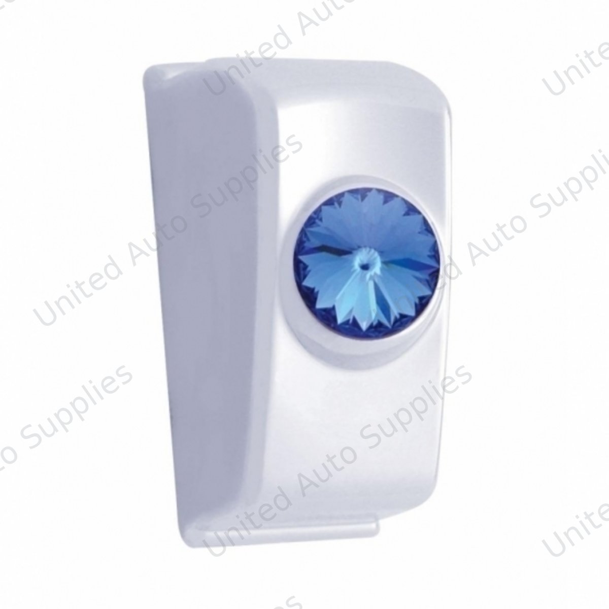 Chrome Rocker Switch Plug With Blue Crystal For 2006+ Kenworth (Card Of 2)