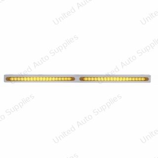 25-5/16" Stainless Light Bracket With 2X 19 LED 12" Light Bars - Amber LED/Amber Lens