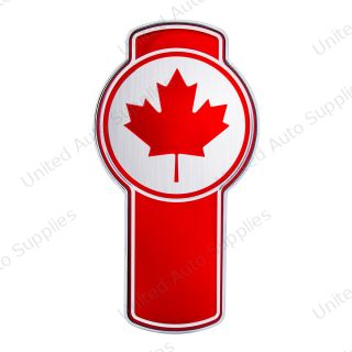 Chrome Die Cast Canada Flag Emblem