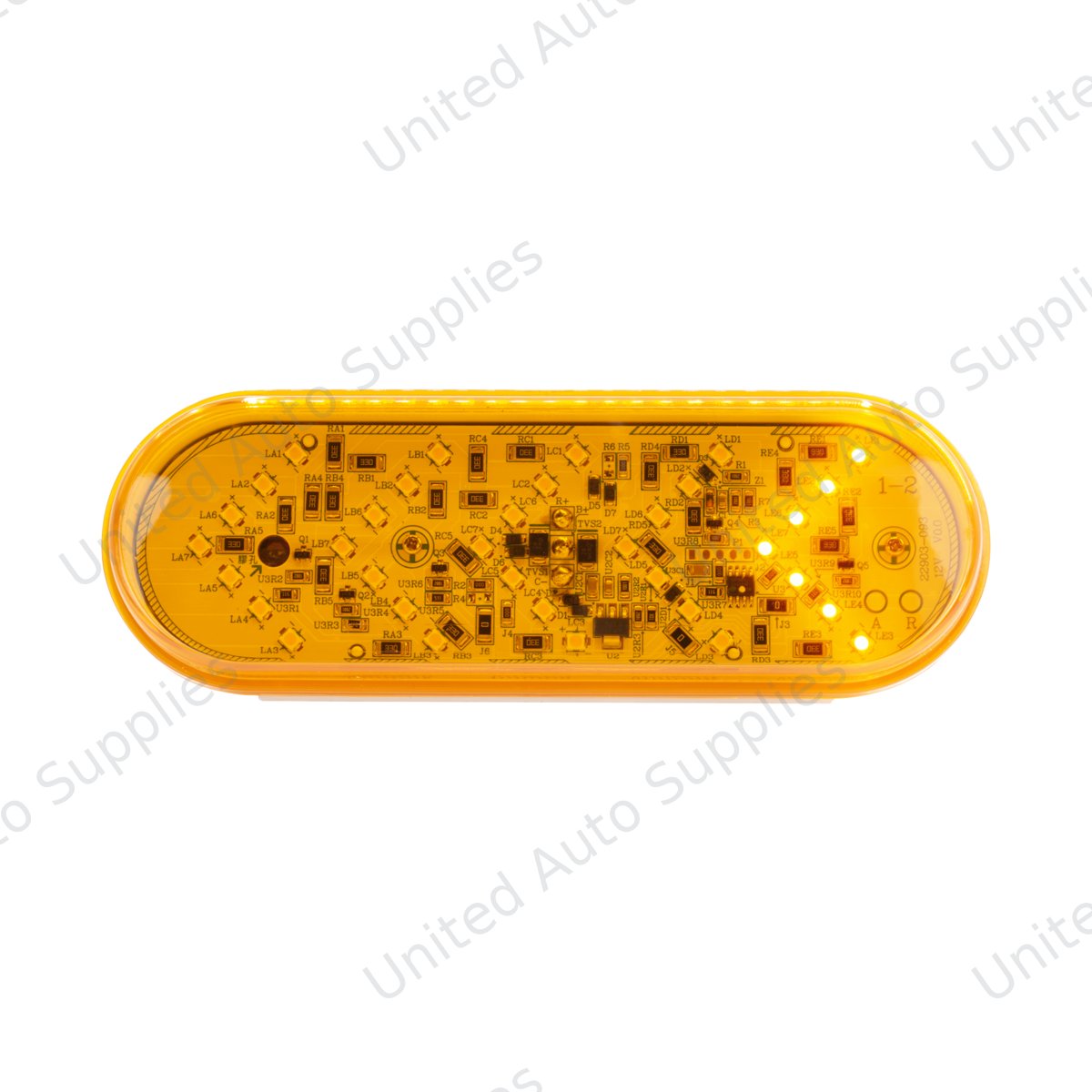 36 LED 6" Oval Sequential Light (Turn Signal)- Amber LED/Amber Lens (Bulk)