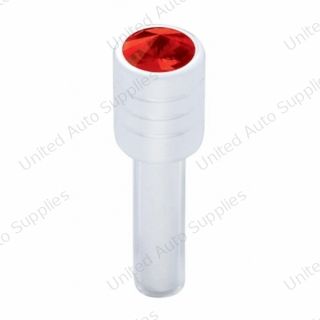 Chrome Door Lock Knob With 7/16" Red Crystal (2pc/set)