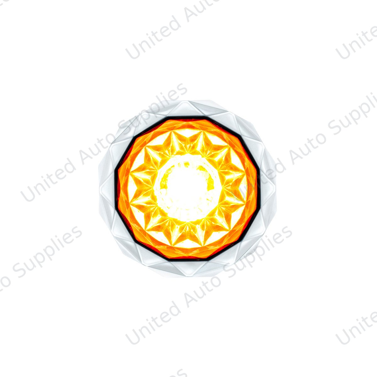 2 LED Dual Function Mini Crystal Watermelon Light (Clearance/Marker)-Amber LED/Clear Lens