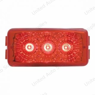 3 LED Reflector Light (Clearance/Marker) - Red LED/Red Lens