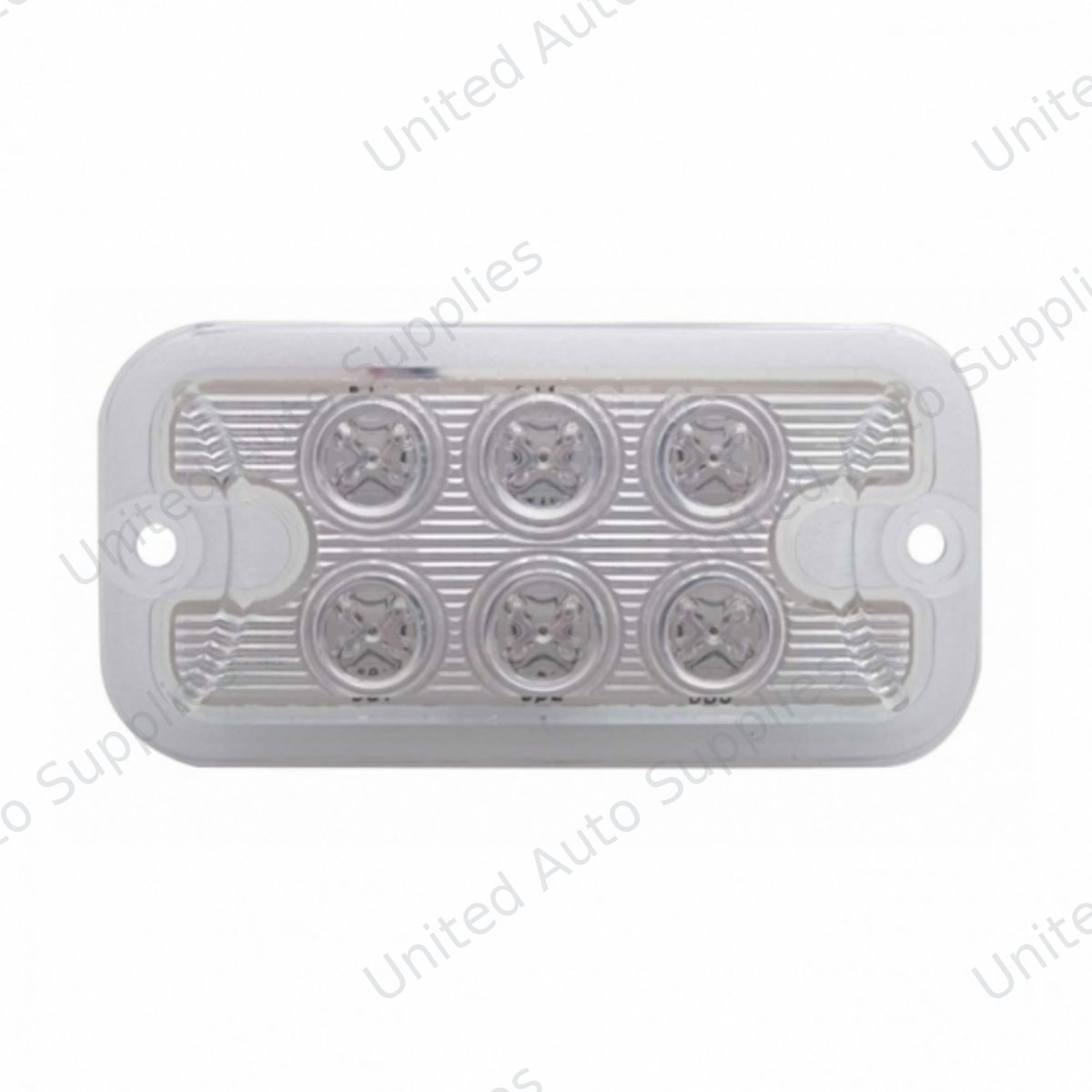 6 LED Dual Function Light - Amber LED/Clear Lens (Bulk)