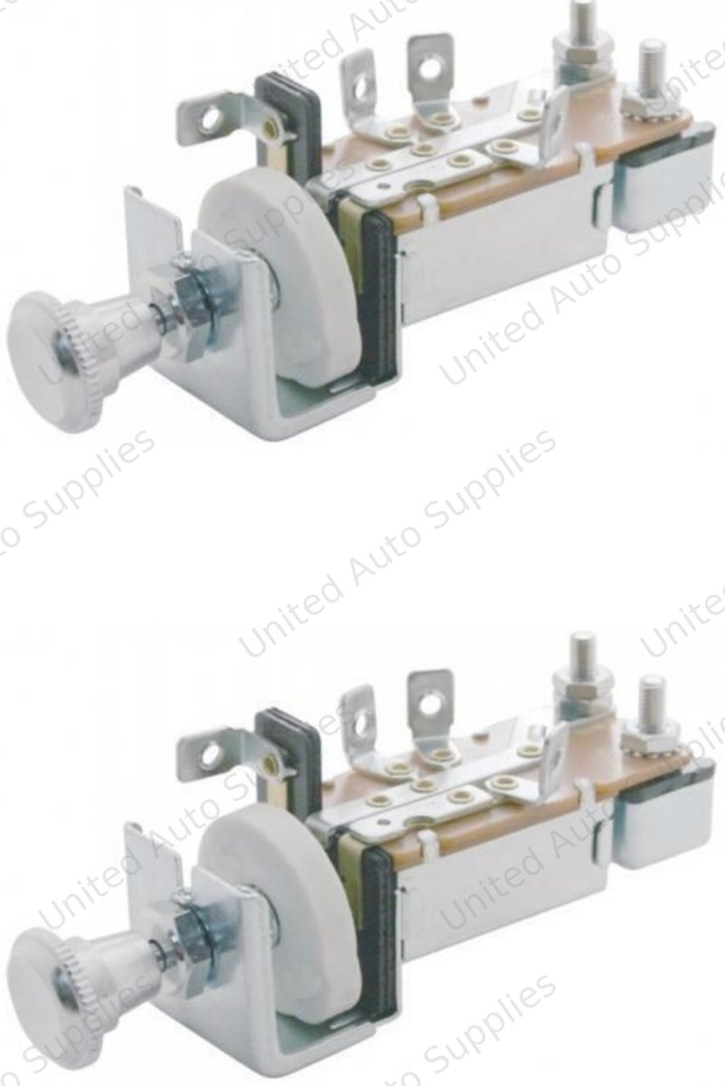 Chrome 12V & 6V Headlight Switch For 1947-59 Chevy & GMC Truck (2pcs)