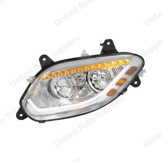 Chrome 86 LED Headlight For 2018-2026 International LT- Driver